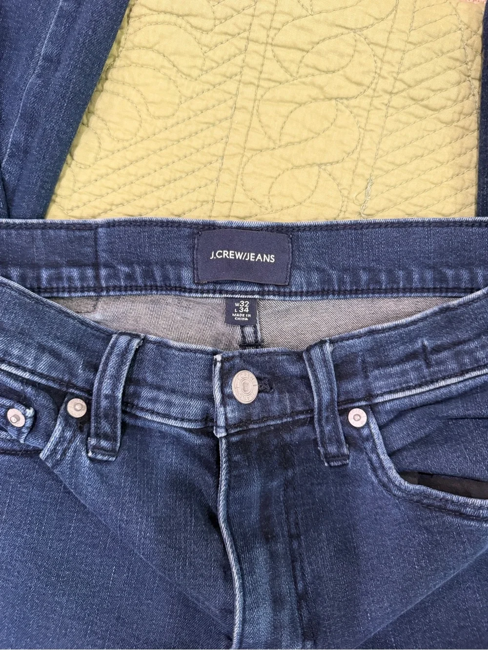 J. Crew Slim Straight Jeans in Deep Blue